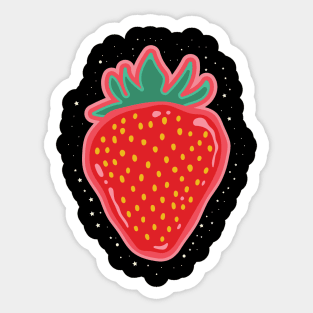 Strawberry Star Sticker